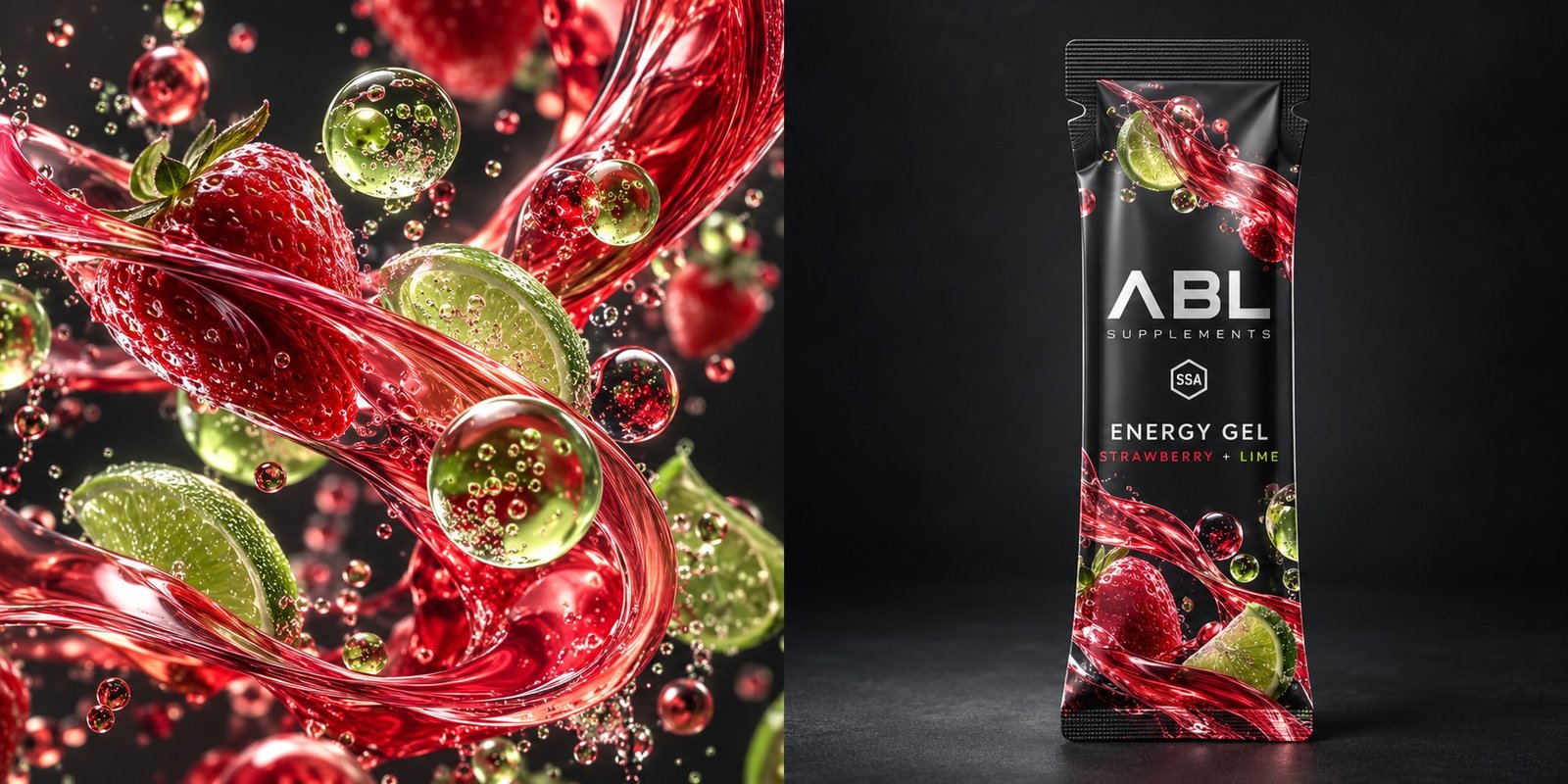 Energy Gel — Strawberry & Lime — science-inspired artwork