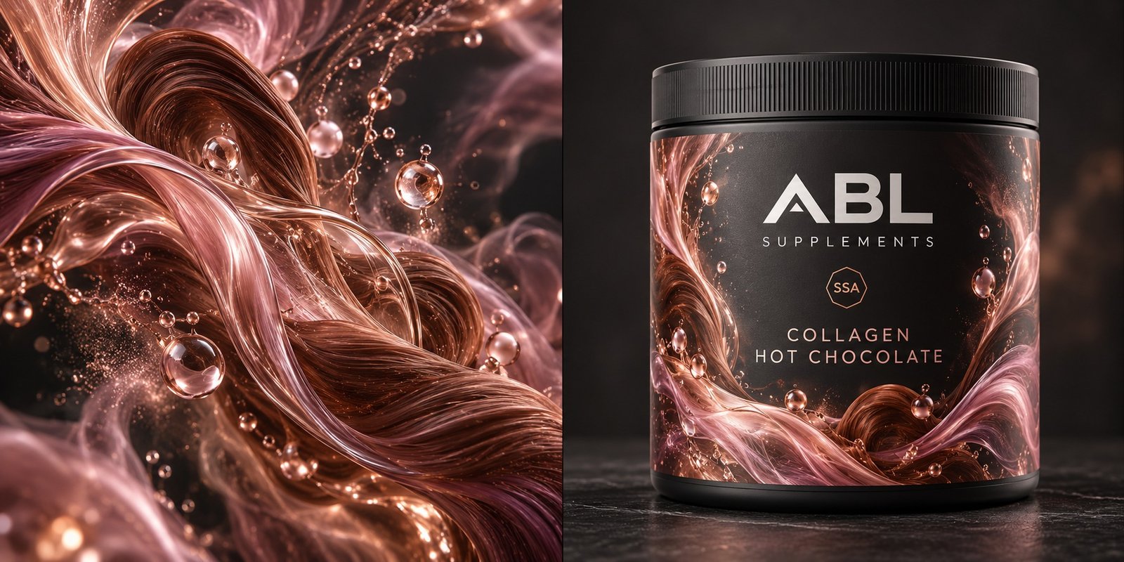 Collagen Hot Chocolate — science-inspired artwork