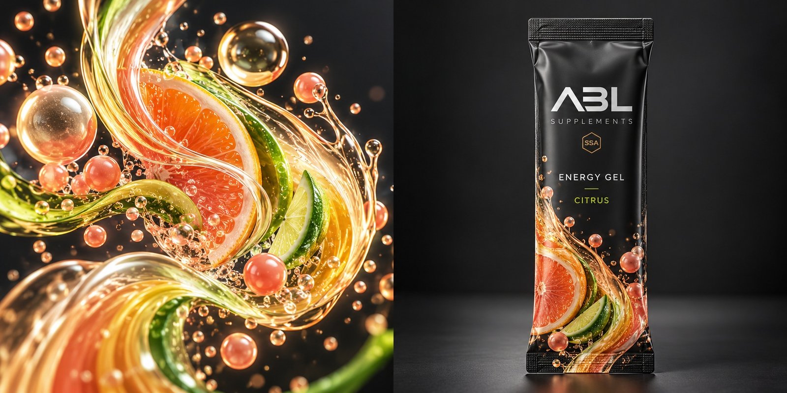 Energy Gel — Citrus — science-inspired artwork