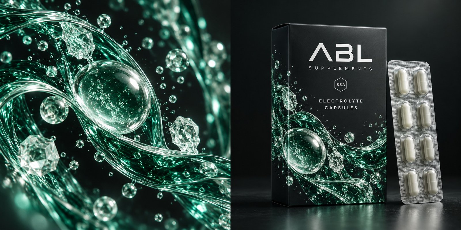 Electrolyte Salt Capsules — proposed premium packaging design