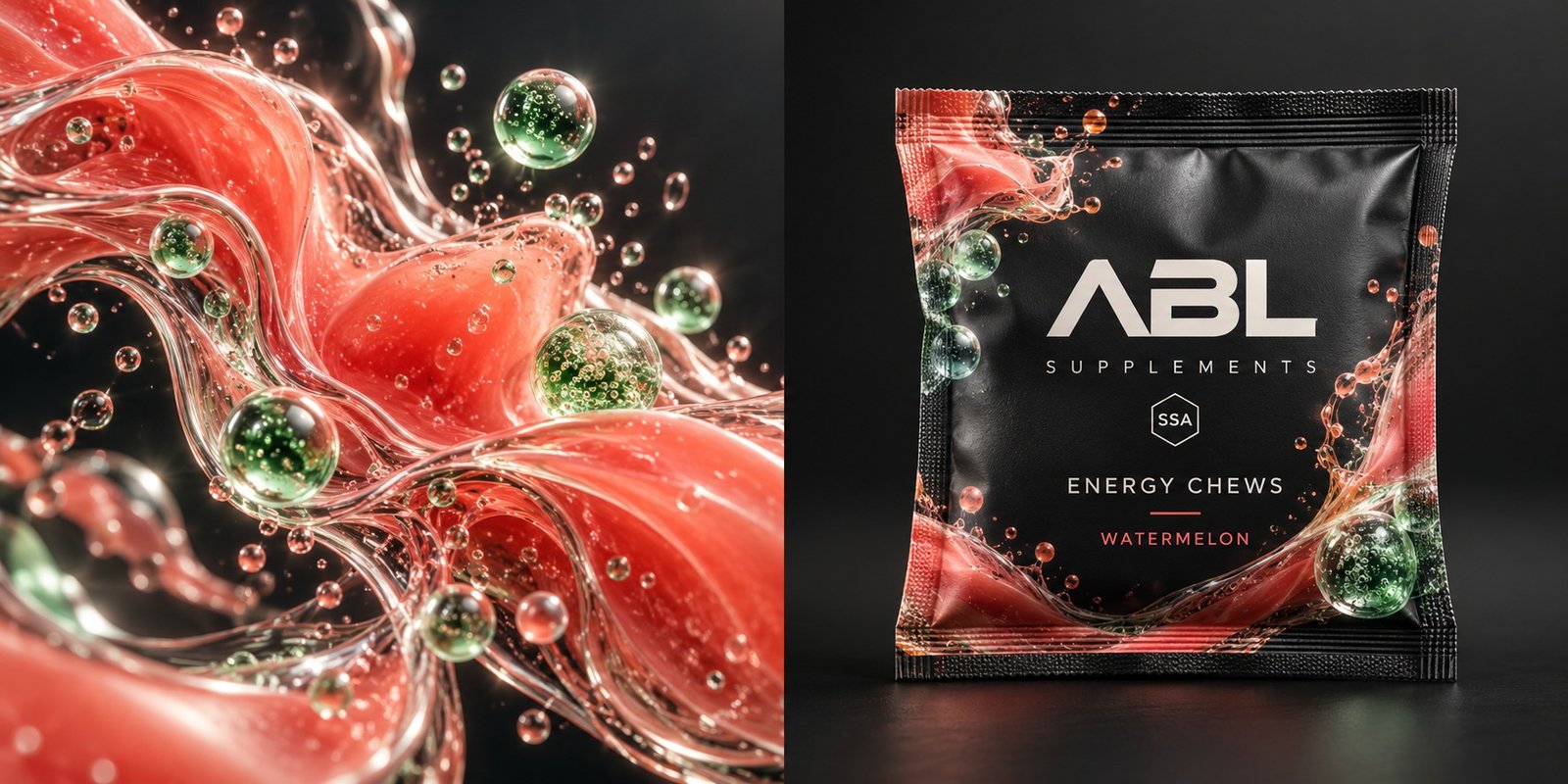 Energy Chews — Watermelon — science-inspired artwork
