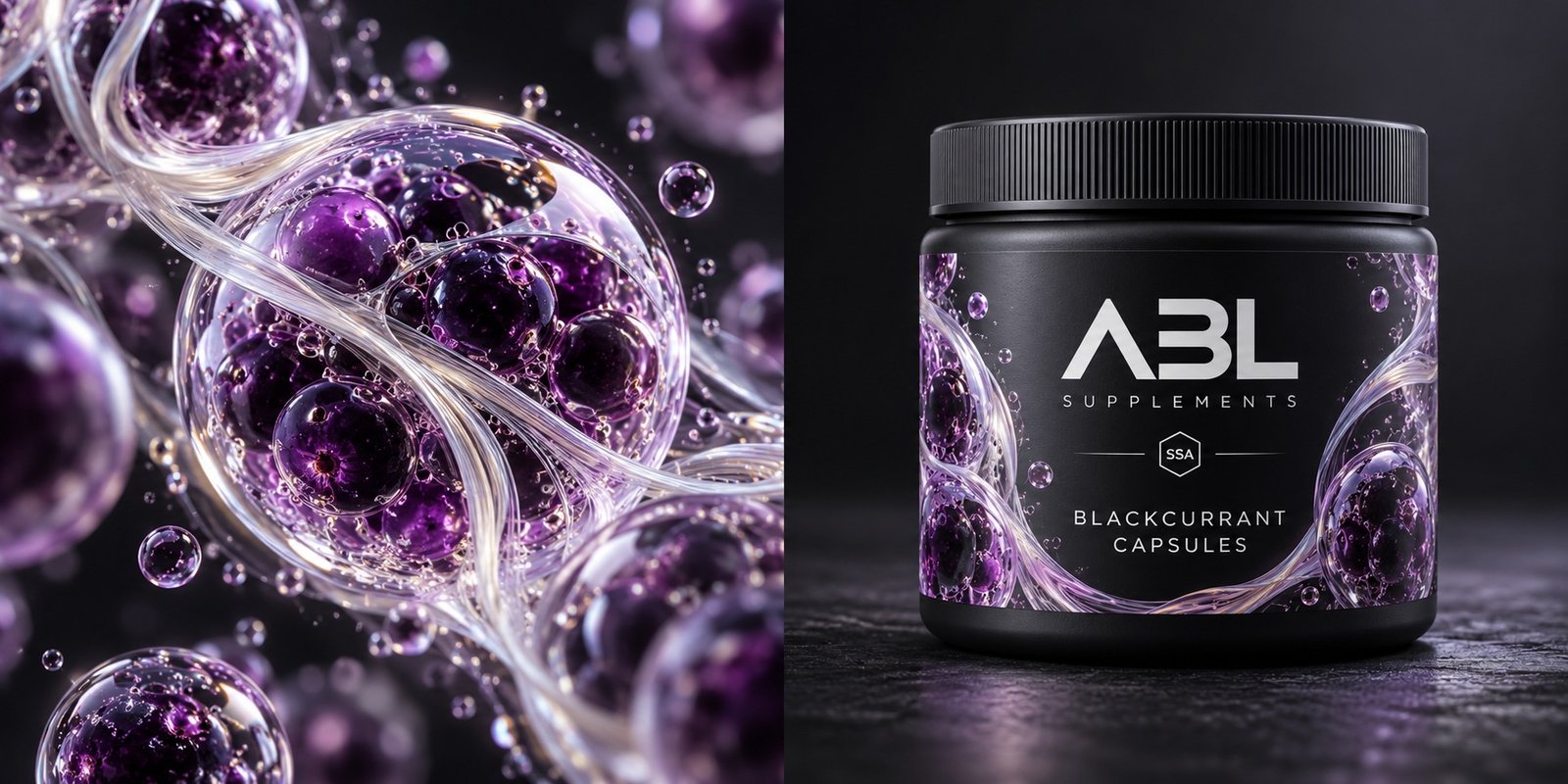 Blackcurrant Supplement — science-inspired artwork